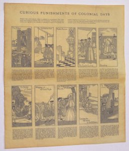 Curious Punishments antiqued parchment replica document